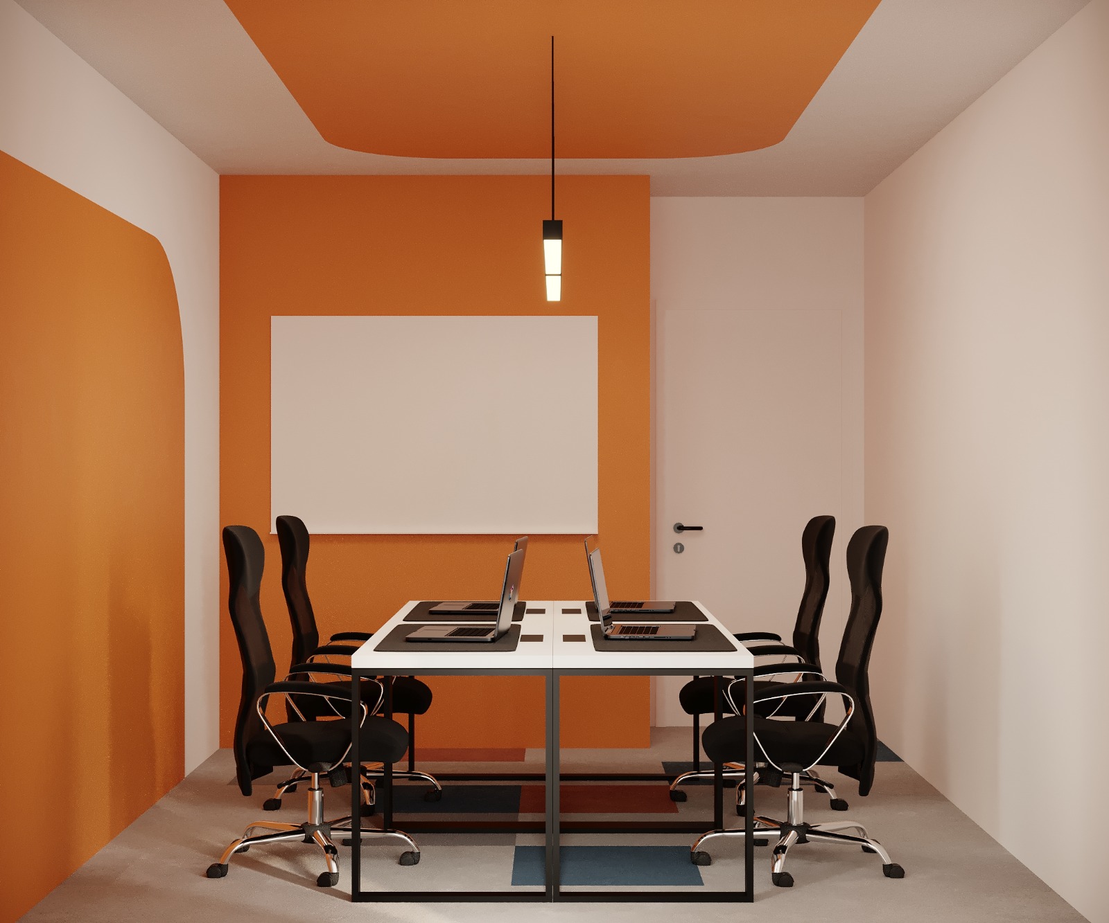Meeting room at PRN CO-WORK with whiteboard and four seats