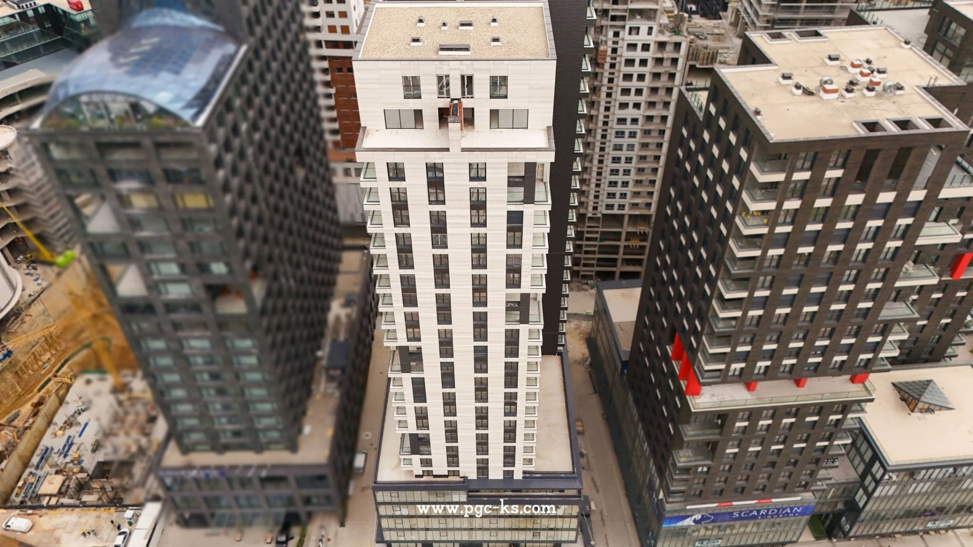 PRN CO-WORK building exterior at Prime Residence #3 in Pejton, Prishtina